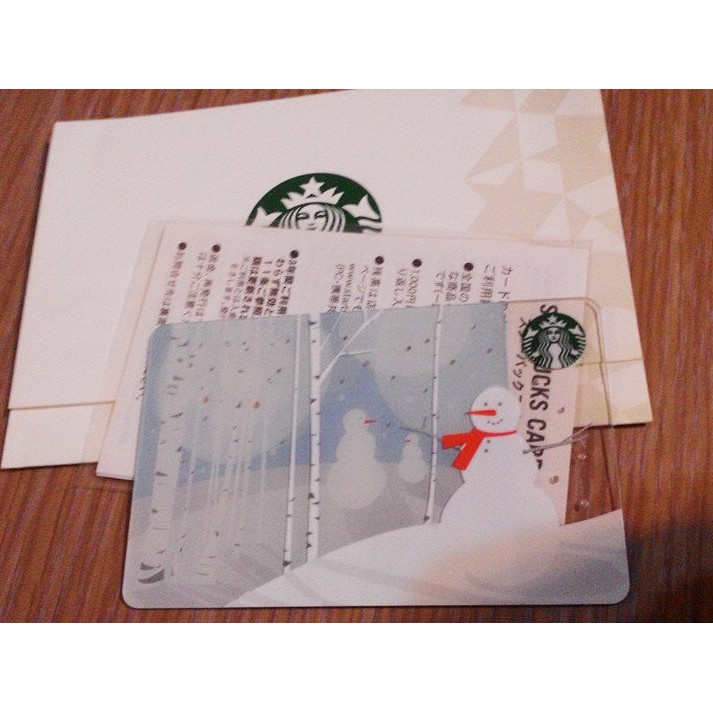 日本星巴克隨行杯隨行卡馬克杯系列 starbucks 2011 雪人隨行卡