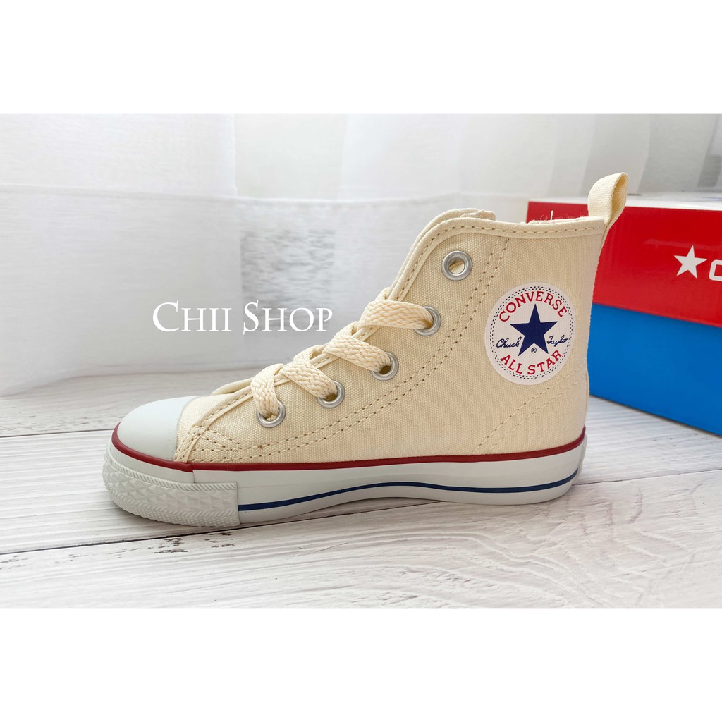 CHII】日本代購Converse CHILD ALL STAR N Z HI 童鞋高筒米黃紅線基本 