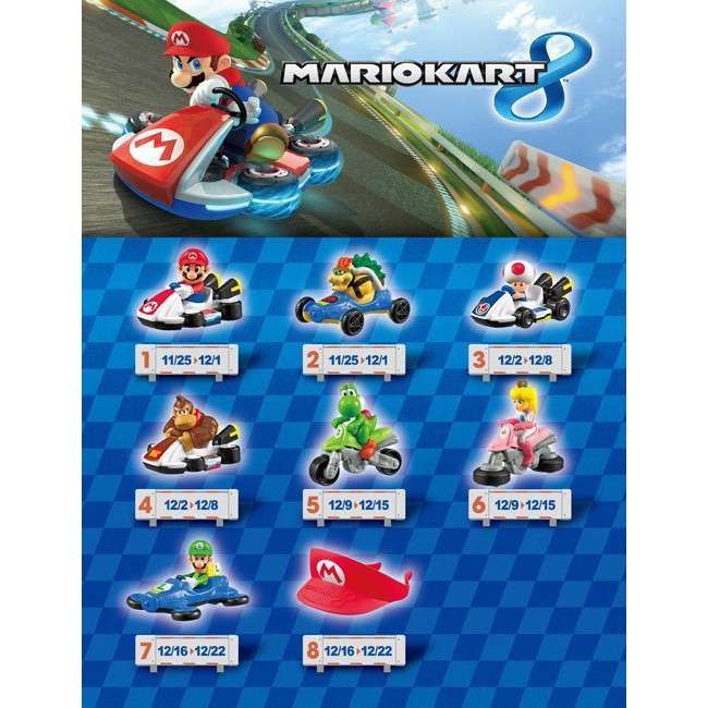【現貨】2015 麥當勞 Super Mario 快樂兒童餐玩具 超級瑪莉兄弟 賽車 瑪莉歐 耀西