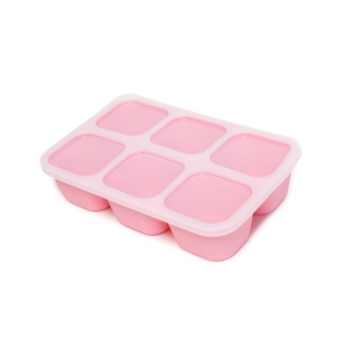 加拿大Marcus & Marcus 動物樂園 - 造型矽膠副食品分裝保存盒-粉紅豬(粉)