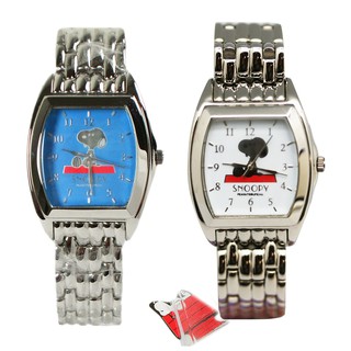 卡漫城 - 賠錢出清 Snoopy 方型 手錶 二選一 ㊣版 史努比史奴比 男錶 女錶 不鏽鋼 金屬錶 鐵錶
