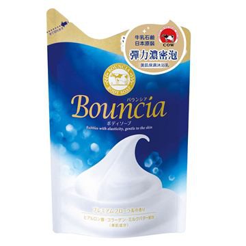 *~蘭華小舖~*牛乳石鹼  bouncia 美肌保濕沐浴乳補充包 (優雅花香型) 430mL 效期 2023.1