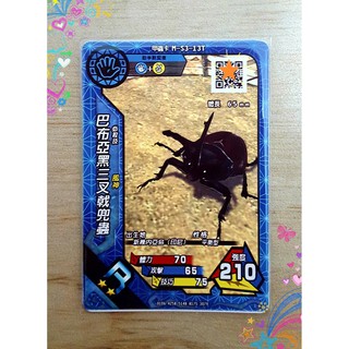 【 甲蟲王者 第九彈 】 二星 R 甲蟲卡 巴布亞黑三叉戢兜蟲 S3-13T 現貨🎉