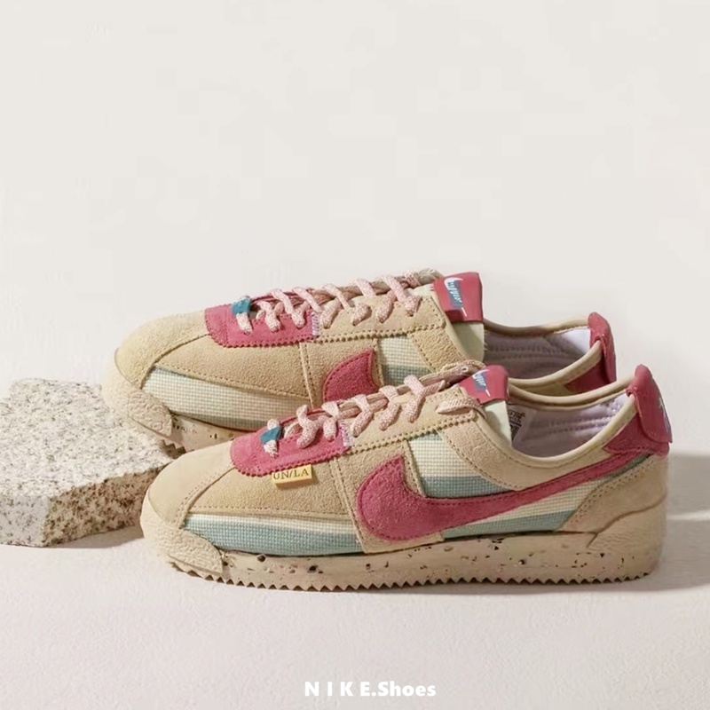 Union LA x Nike Cortez SP Sesame 棕粉色 阿甘 男女同款 休閒鞋 DR1413-200