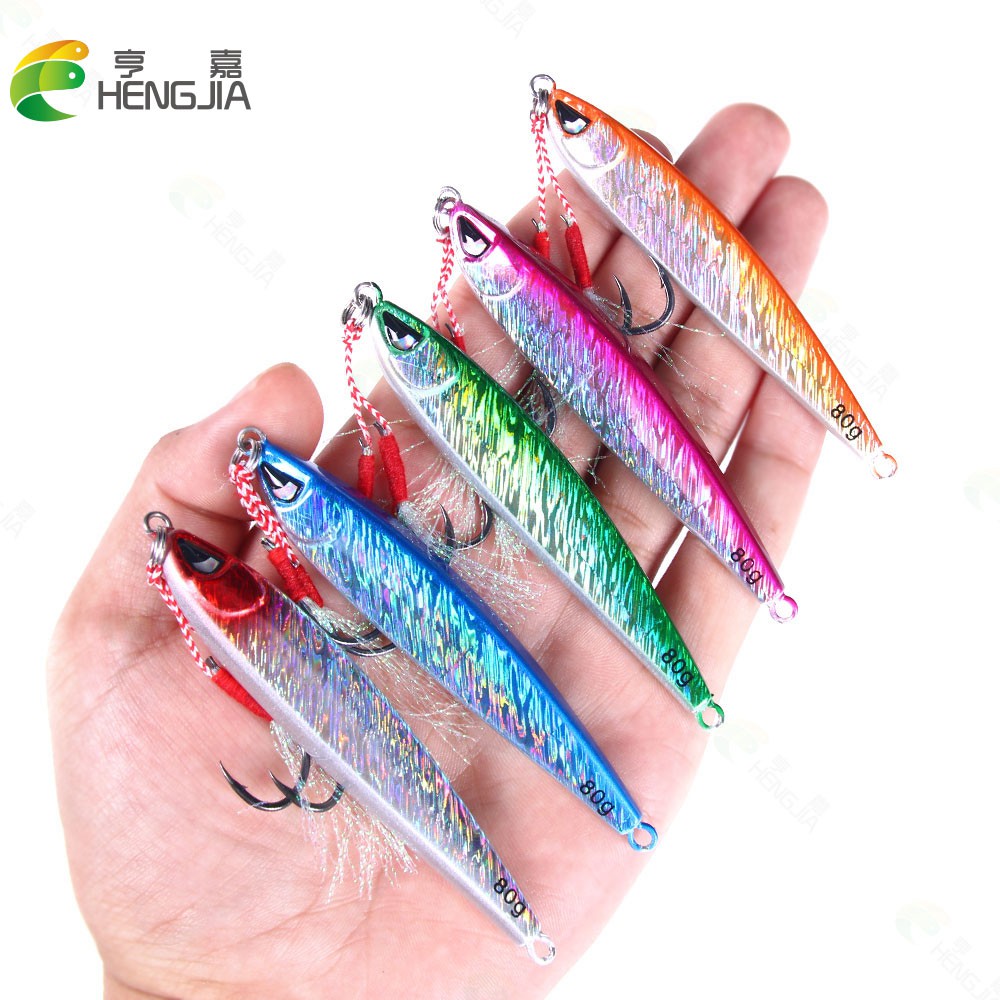 亨嘉漁具 80g 帶鉤鐵板路亞鉛魚餌假餌硬餌仿生釣魚魚餌帶毛鉤擬餌戶外釣具休閒裝備 蝦皮購物