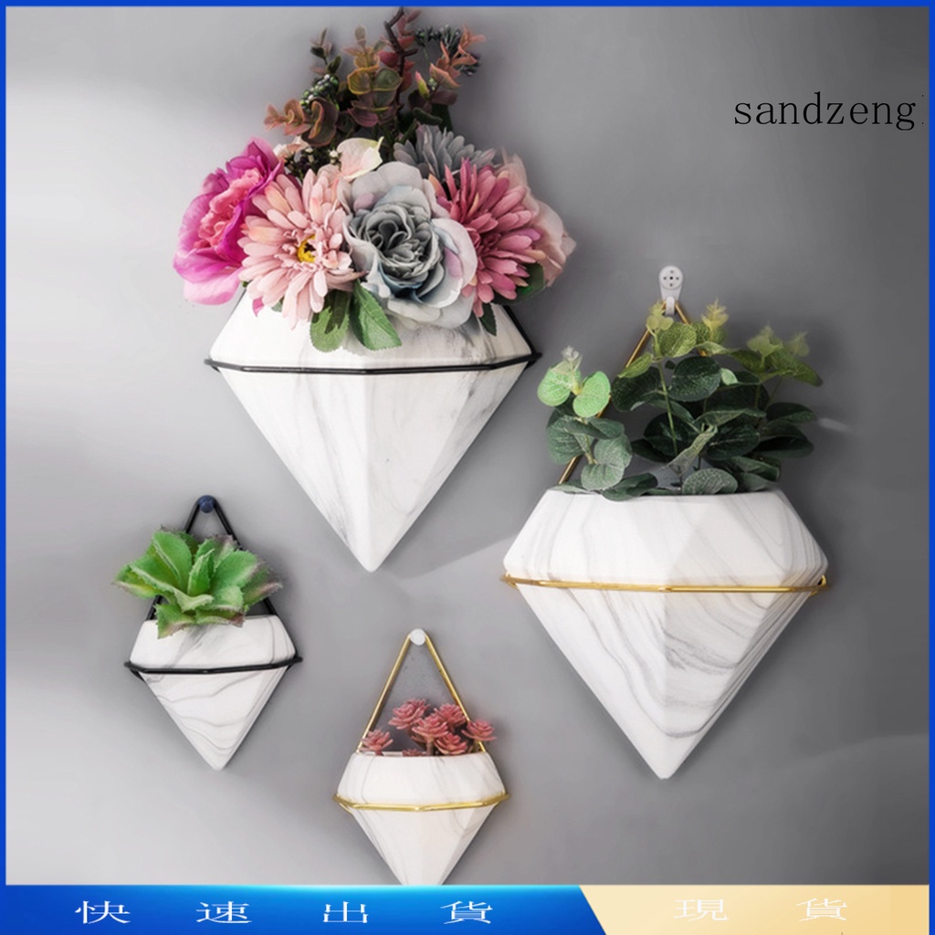 sandzeng1_ins 靈感創意水培陶瓷花盆壁掛盆植物花盆