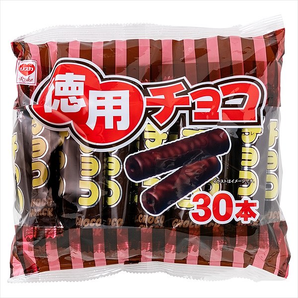 日本 境內  RISKA德用巧克力玉米棒 香濃巧克力玉米棒 Riska巧克力棒 30入/包   力士卡