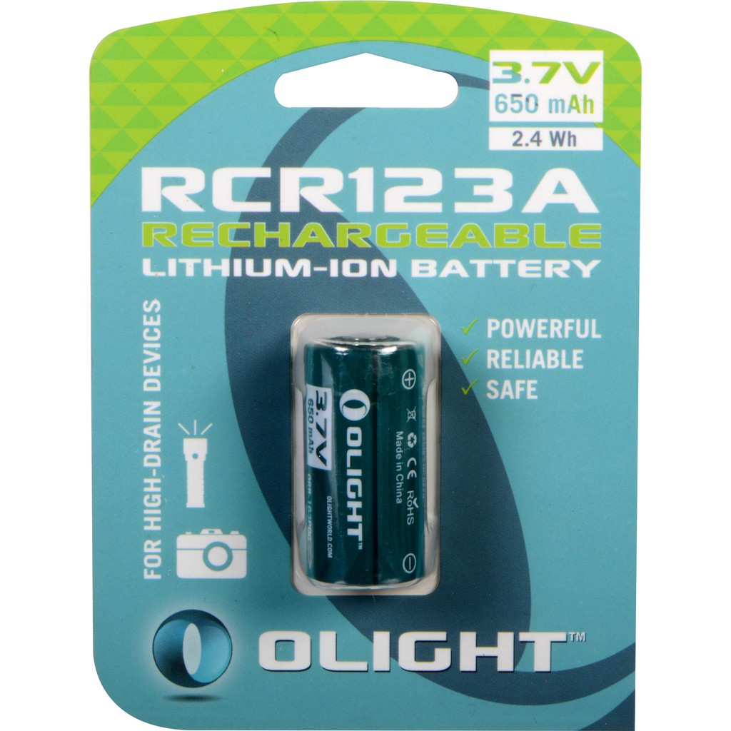 【Olight】RCR123A 650mAh 鋰電池 ORB-163P06 帶保護板可充電鋰電池