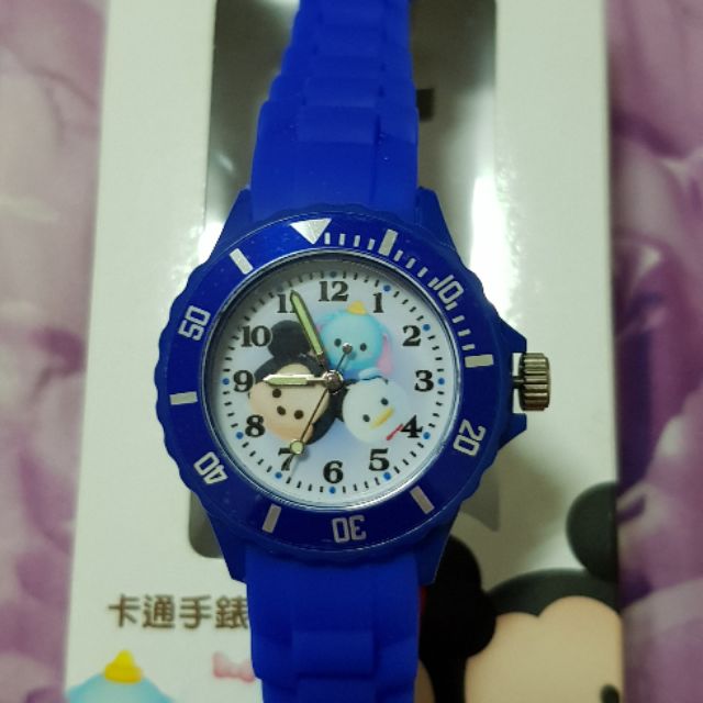 娃娃機補貨區 台灣限定 迪士尼Tsum Tsum 卡通塑膠手錶 日本錶芯 ~超Q， 生日情人節最佳送禮