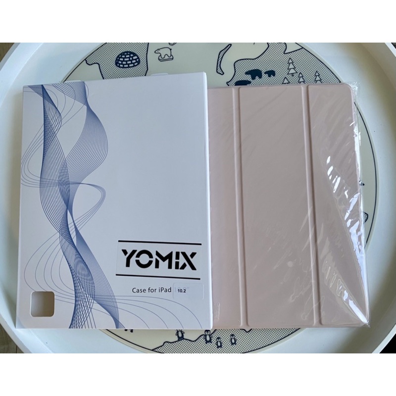 【YOMIX 優迷】2021 Apple iPad 7/8/9 10.2吋防摔三折支架帶筆槽保護套-櫻花粉