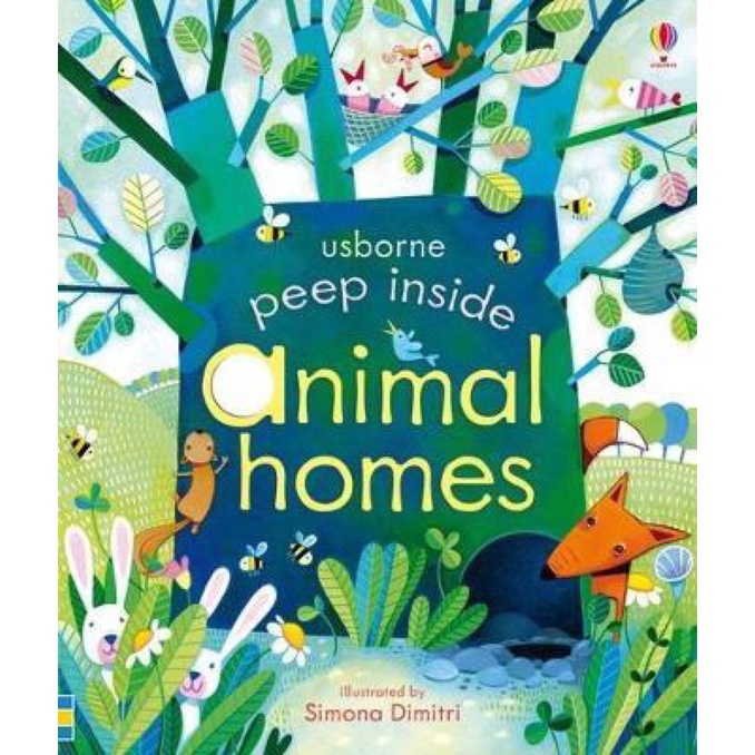 (usborne)Peep Inside Animal Homes硬頁翻翻書