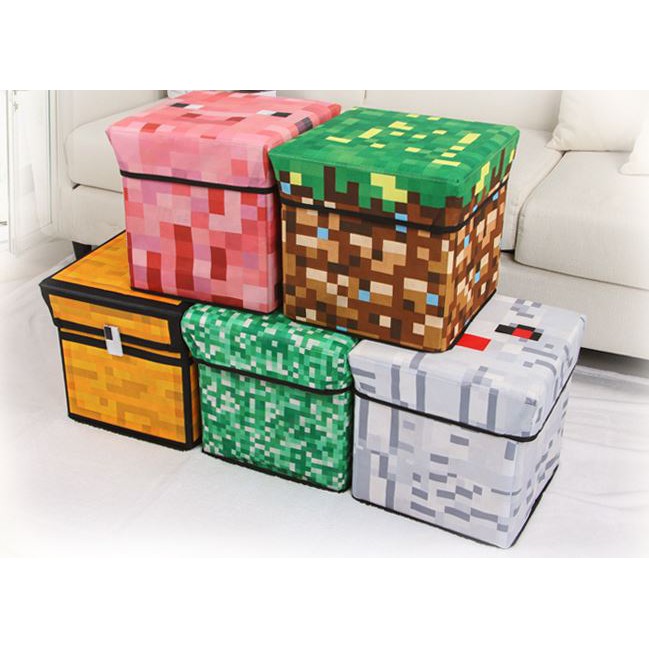 我的世界遊戲周邊minecraft玩具陷阱箱寶箱收納箱儲物盒收納箱子 蝦皮購物