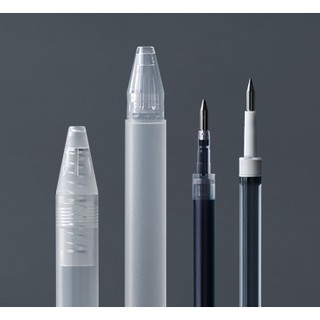 【MUJI 無印良品】自由換芯 滑順按壓筆 /附蓋膠墨筆替換筆芯 紅 藍 黑 0.5/0.38mm 現貨