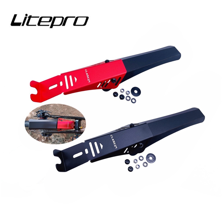 Litepro 18 20英寸車輪擋泥板CNC鋁合金前後輪PVC擋泥板適用於Birdy 2 3 自行車