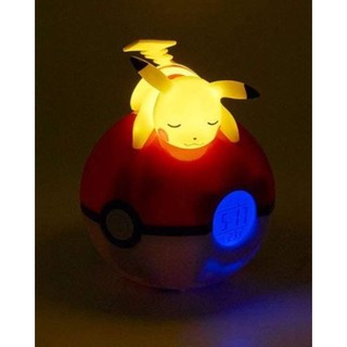 鼎飛臻坊 特價 Pokemon 寶可夢 神奇寶貝 皮卡丘 Pikachu 3D立體球 造型 夜燈 時鐘 美國正版