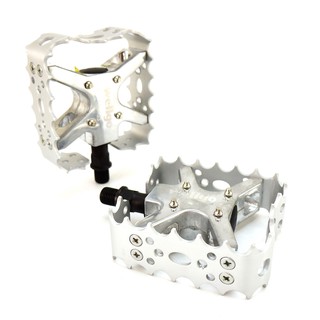 維格鋁合金熊爪自行車登山車銀色腳踏板 Wellgo XC-III 1/2" Old school BMX Pedal