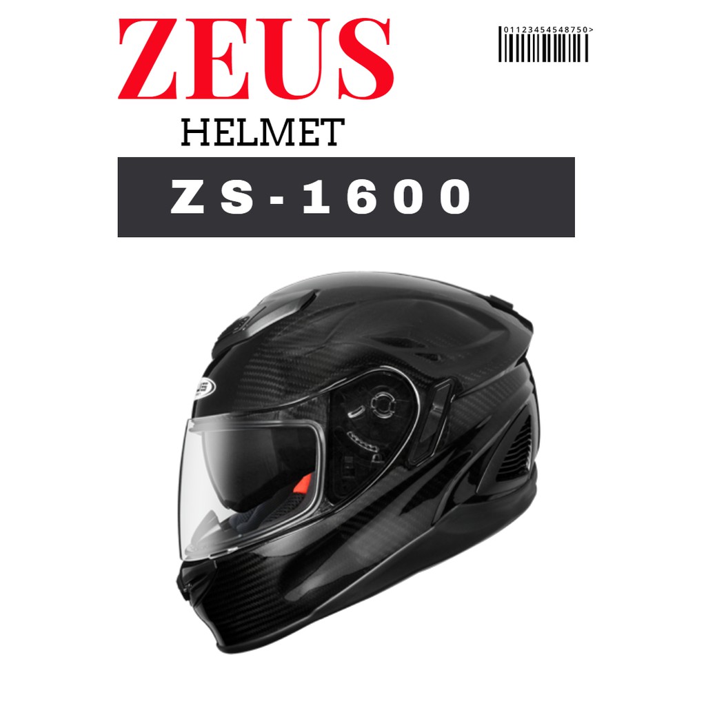 ZEUS ZS-1600   AK3  AK4 全碳纖維材質帽體，高防護、超輕量全罩 安全帽