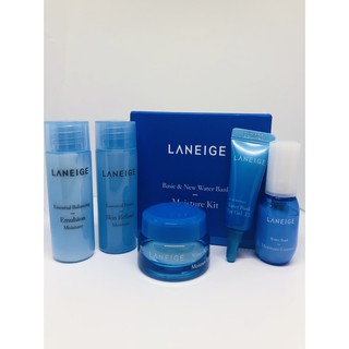 《蘭芝 Laneige》水酷肌因保濕超值五件組（水潤型）保濕醒肌露+保濕導入液+保濕精華+保濕水凝霜+保濕眼凍