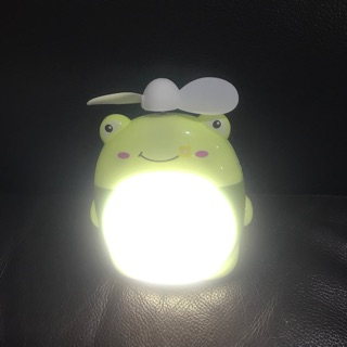 卡通夜燈風扇（USB充電）