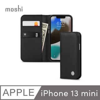北車 Moshi Overture for iPhone 13 mini (5.4吋) 磁吸 可拆式 卡夾型 插卡 皮套