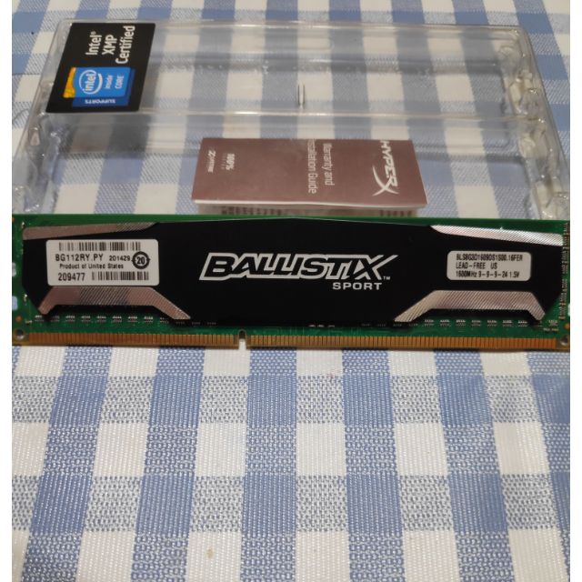 美光 Micron Ballistix Sport 8GB DDR3-1600 UDIMM

記憶體 桌上型