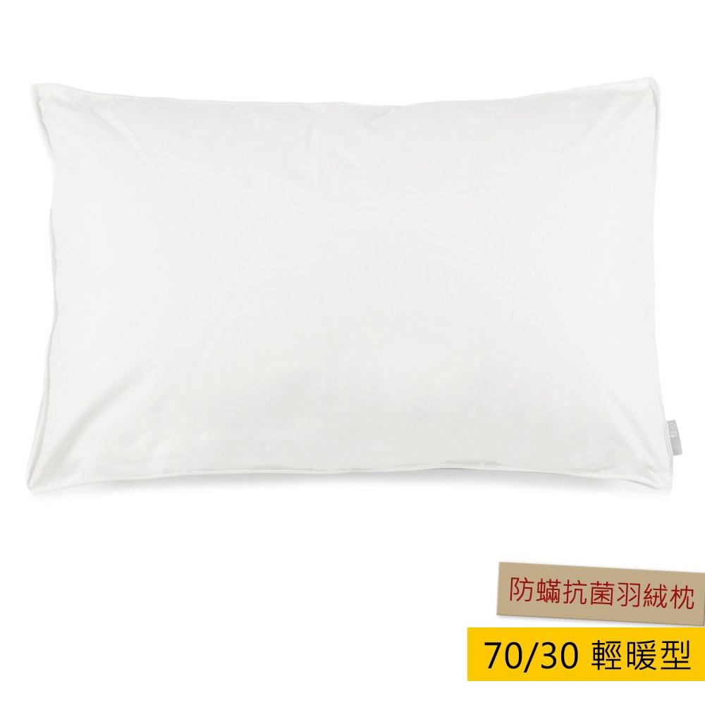 HOLA 70/30 輕暖型 防蟎抗菌羽絨枕 DOWN PILLOW
