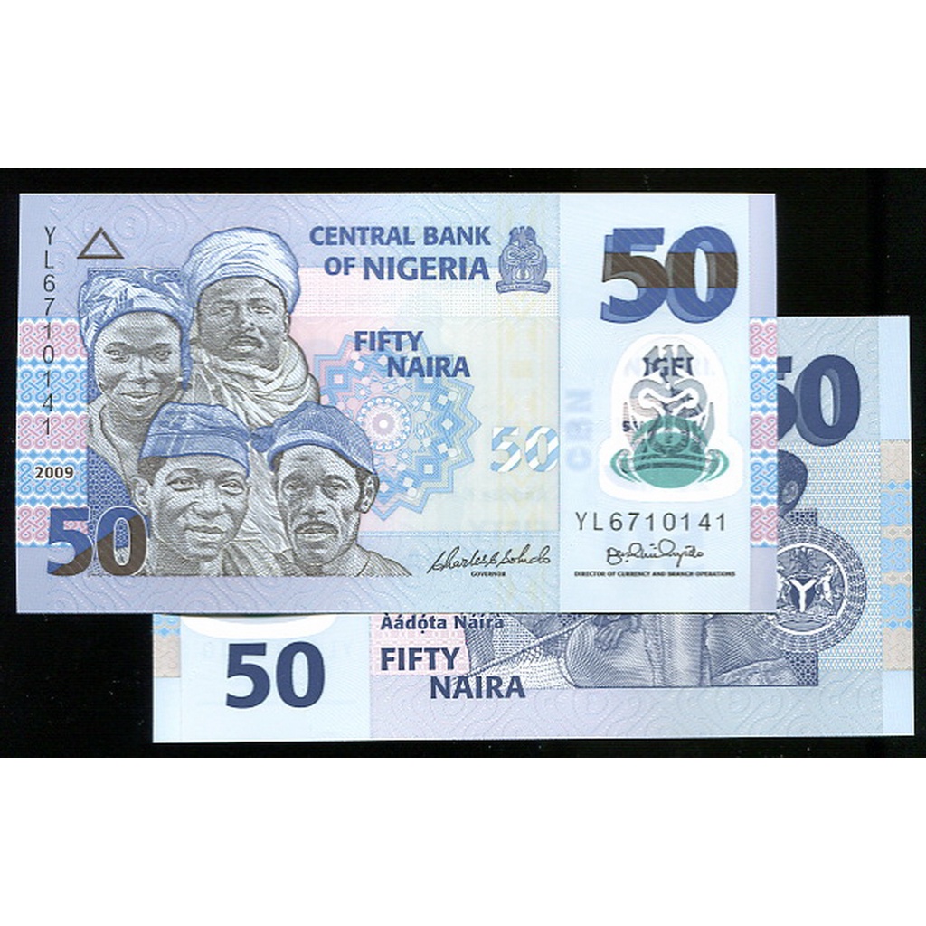NIGERIA（奈及利亞塑膠鈔），P40a，50-NAIRA，2009品相全新，UNC
