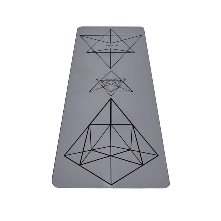 英國Clesign頂級瑜珈墊 乾濕止滑 PRO極光4.5mm頂級專業瑜珈墊-大地灰微摺痕