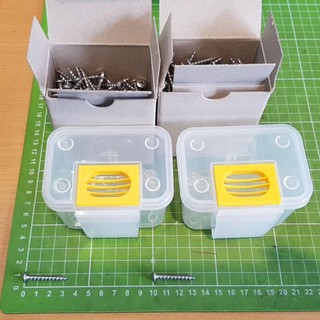 (白鐵水泥螺絲)不鏽鋼材質水泥粗牙螺絲,長度約32mm(1 1/4")x2盒+2個小零件螺絲盒