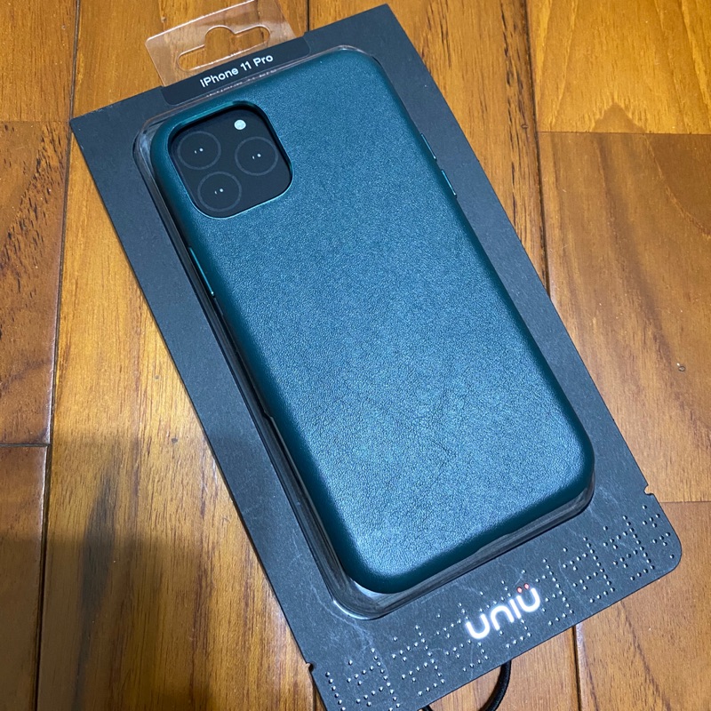 全新正品 UNIU CUERO 全包皮革保護殼 for iPhone 11 Pro(5.8吋)森林綠