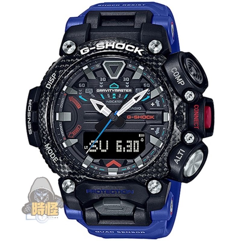 【CASIO】台灣卡西歐公司貨 G-SHOCK 藍芽連線雙顯手錶 200米防水(GR-B200-1A2)