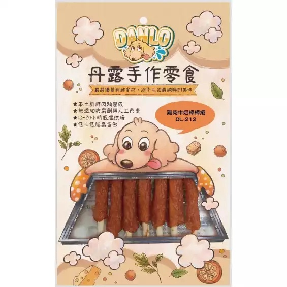 DANLO 丹露 手作雞肉牛奶棒棒捲7入