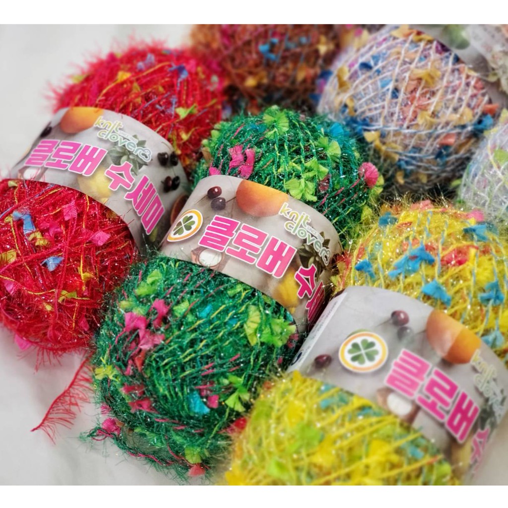 MANI【現貨】韓國Clover菜瓜布線（一顆80克）#鈎針#慶花#crochet#菜瓜布#韓國菜瓜布線#四葉草
