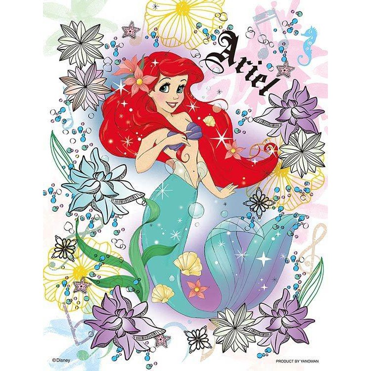42-23 絕版迷你300片日本正版拼圖．迪士尼 公主 小美人魚 愛麗兒