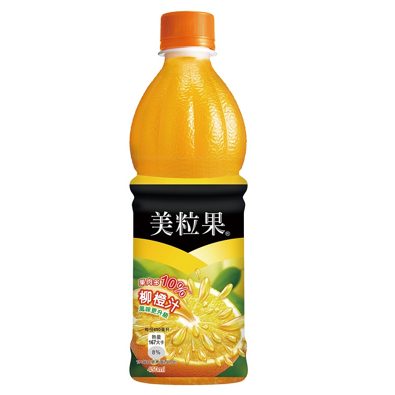 美粒果 柳橙汁 450ml x 24 [箱購]【家樂福】