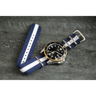 藍白藍色18mm 20mm 22mm Nylon Watch Strap尼龍NATO zulu G10四環時尚軍用錶帶