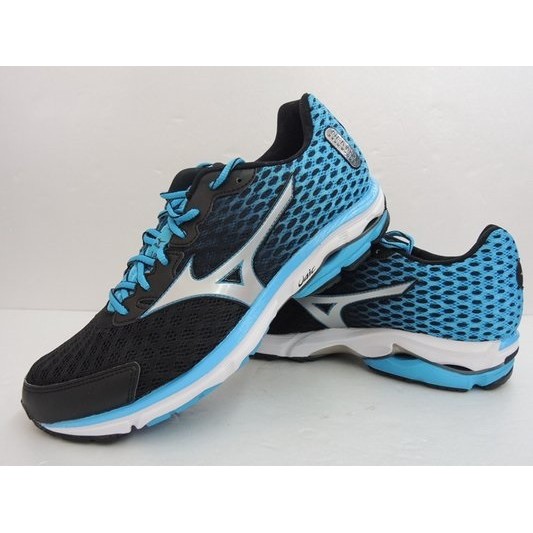 Mizuno美津濃 男慢跑鞋 WAVE RIDER 18 系列 J1GC150301 (藍+黑)