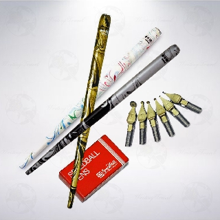優惠套組! Speedball B PEN SET 圓尖組+ e+m Marbled 直桿