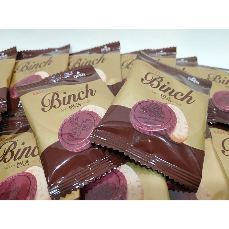 【現貨】韓國 代購 零售 Lotte 樂天 BINCH 巧克力 餅乾 散裝