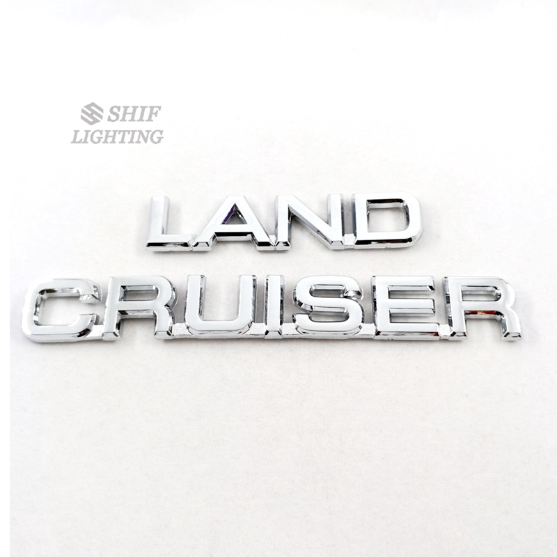 1 X ABS 鍍鉻 LAND CRUISER 標誌汽車後備箱蓋標誌徽章貼紙貼花替換豐田