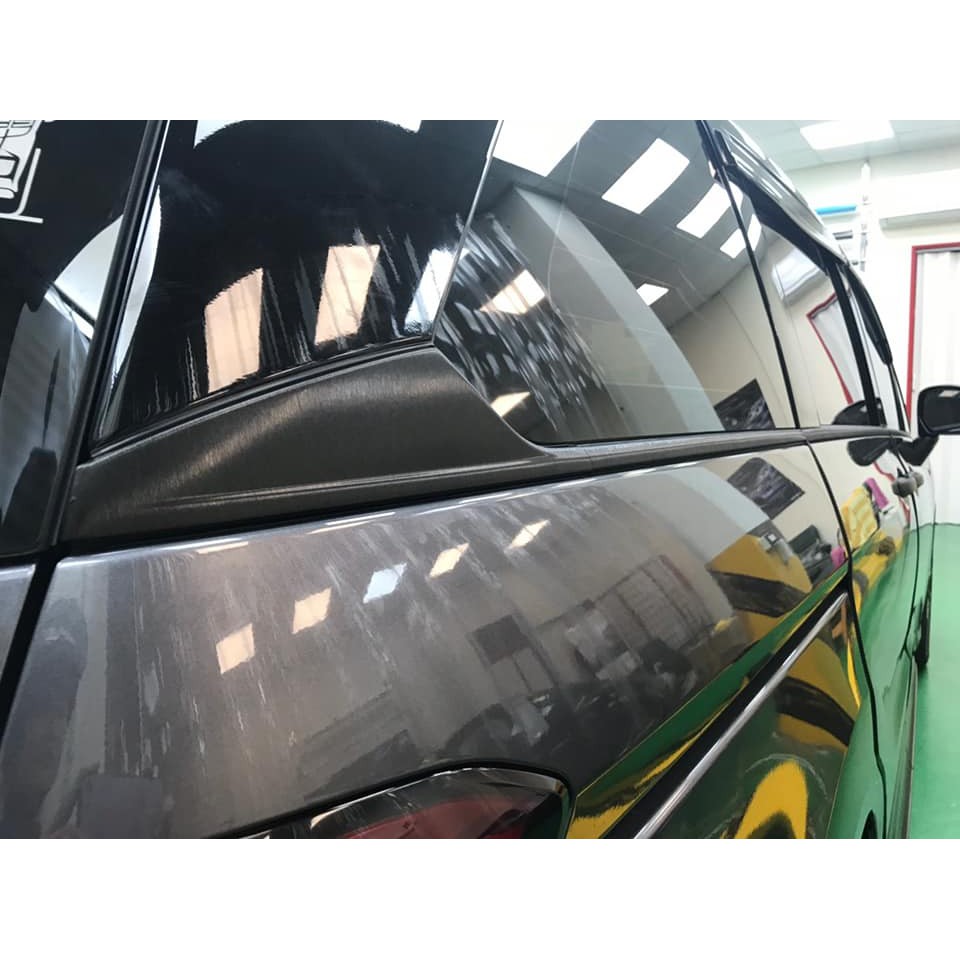 Honda Odyssey窗框飾條3M1080金屬髮絲黑包膜