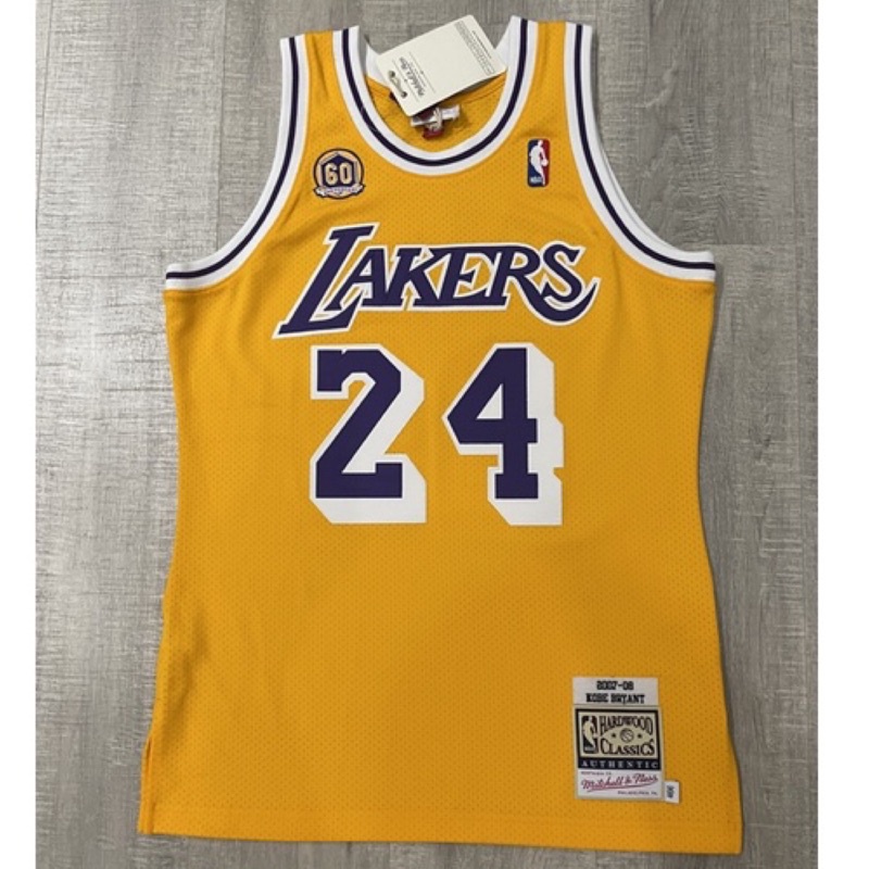 NBA球衣 Kobe Bryant 球員版Au M&amp;N 60週年紀念