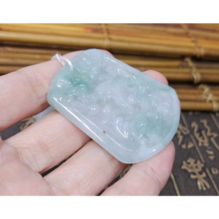 【禾賢行】天然翡翠.緬甸玉.細糯白翡飄花-龍騰九霄.手工精雕墬子.項鍊.玉珮.80566041081