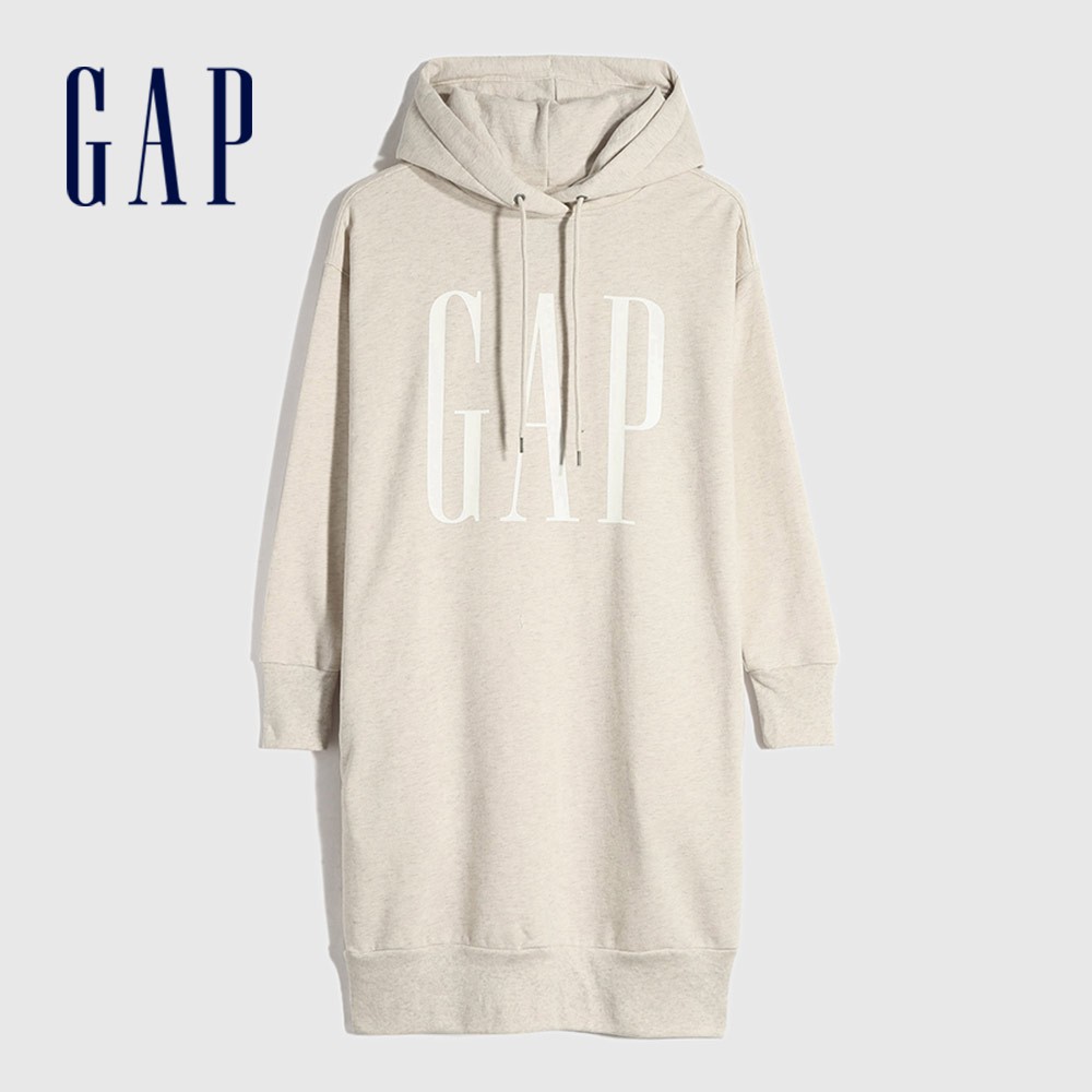 Gap 女裝 Logo漸層洋裝-燕麥色(619139)