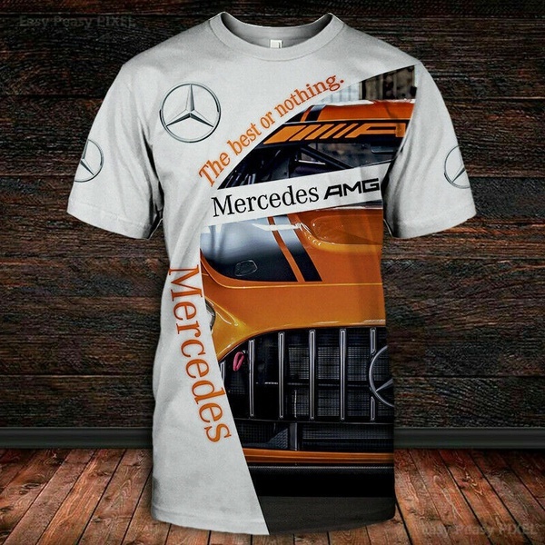 Mercedes-amg/a/c/cla/cls/e/gla/glc/gle/slc 男士 T 恤 3D 熱賣禮品時尚