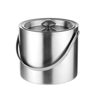 最新上架-提手不銹鋼3L冰粒桶 雙層保溫冰桶 飯盒 紅酒桶 啤酒桶送冰夾促銷
