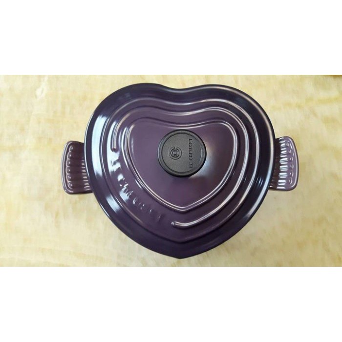 Le Creuset 葡萄紫色 天使翅膀 鑄鐵飛翔 愛心鍋