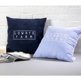 LOWRYS FARM 湛藍色彩燈芯絨抱枕兩色任選