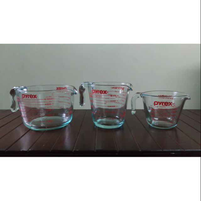 PYREX 玻璃量杯 3件組 250ml 500ml 1000ml ( 全新品 )