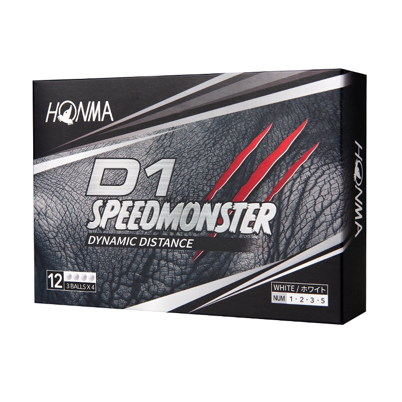 【新款】HONMA高爾夫球D1 SPEED MONSTER三層球golf白球